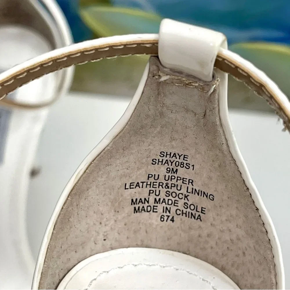 New Steve Madden Shaye Vegan Leather Ankle Strap Stiletto Heel Sandals in White